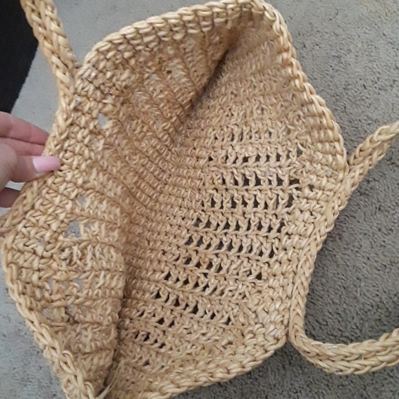 Beach Bag Or Purse 100% Corn Husk Straw - Picture 4 of 6
